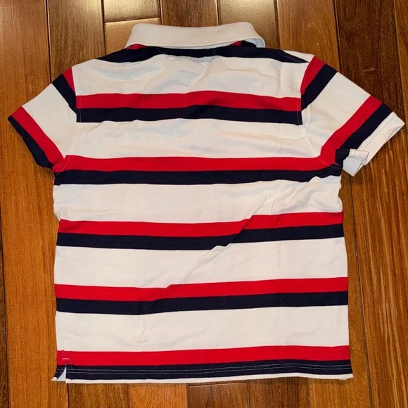 Tommy Hilfiger Kids Polo - Navy, Red, and White Stripes - Picture 2 of 2